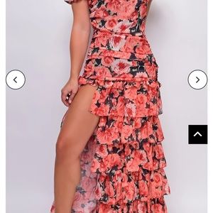 Floral layered tiered Emprada dress
